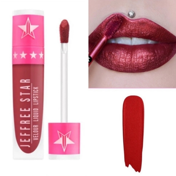 Jeffree Star Other - Jeffree Star Christmas Mystery Shade “?” Stocking Red Liquid Velour Lipstick